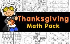 Free Printable Kindergarten Thanksgiving Math Worksheets within Thanksgiving Math Worksheets Free Printable