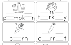 Free Printable Missing Vowels Thanksgiving Worksheet pertaining to Kindergarten Thanksgiving Worksheets Free