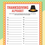 Free Printable Thanksgiving Alphabet Game Regarding Thanksgiving Games Worksheets