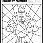 Free Printable Thanksgiving Colornumber Worksheet   Pjs And Paint Intended For Free Printable Color By Number Thanksgiving Worksheets