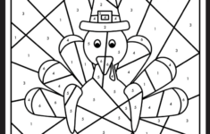 Free Printable Thanksgiving Colornumber Worksheet - Pjs And Paint pertaining to Thanksgiving Color By Number Worksheets