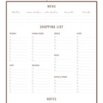 Free Printable Thanksgiving Menu Planner & Checklist   Making Lemonade With Thanksgiving Menu Worksheet