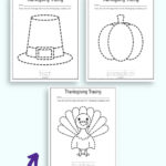 Free Printable Thanksgiving Tracing Worksheets   The Artisan Life With Thanksgiving Tracing Worksheets Preschool