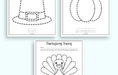 Free Printable Thanksgiving Tracing Worksheets - The Artisan Life within Free Thanksgiving Tracing Worksheets