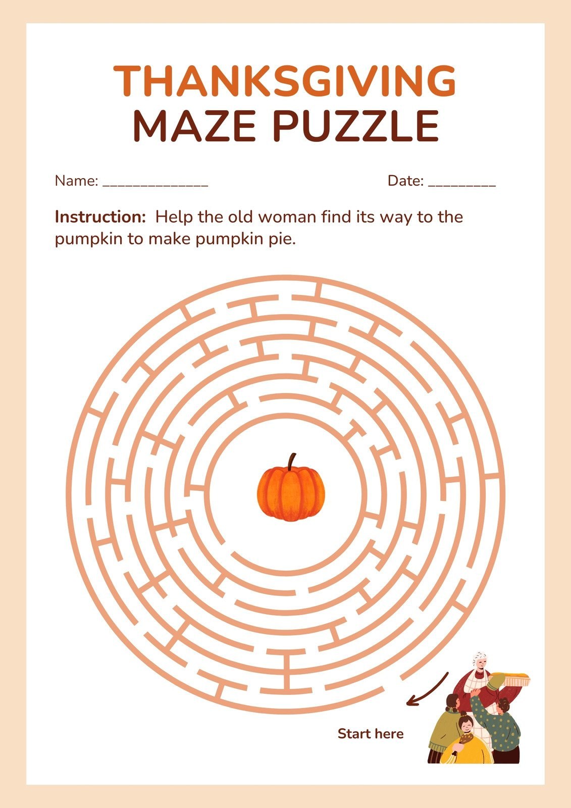 Free Printable Thanksgiving Worksheet Templates | Canva for Thanksgiving Educational Worksheets