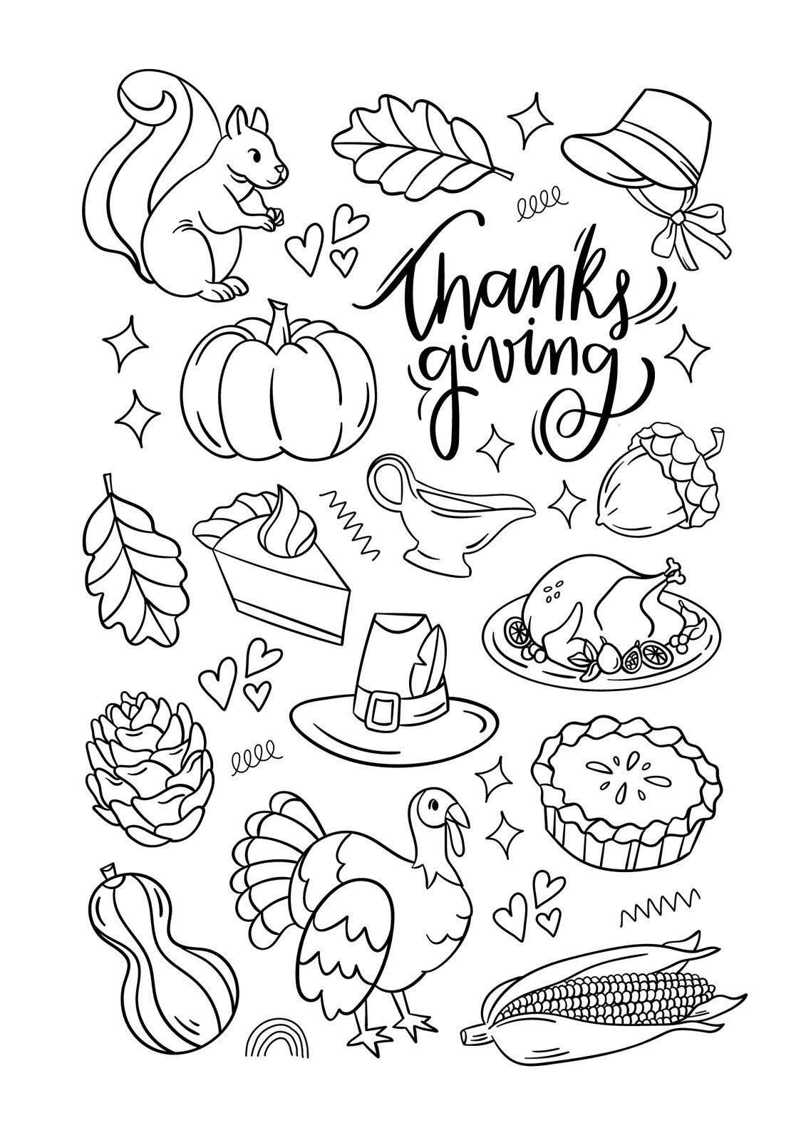 Free Printable Thanksgiving Worksheet Templates | Canva intended for Pre-K Thanksgiving Worksheets