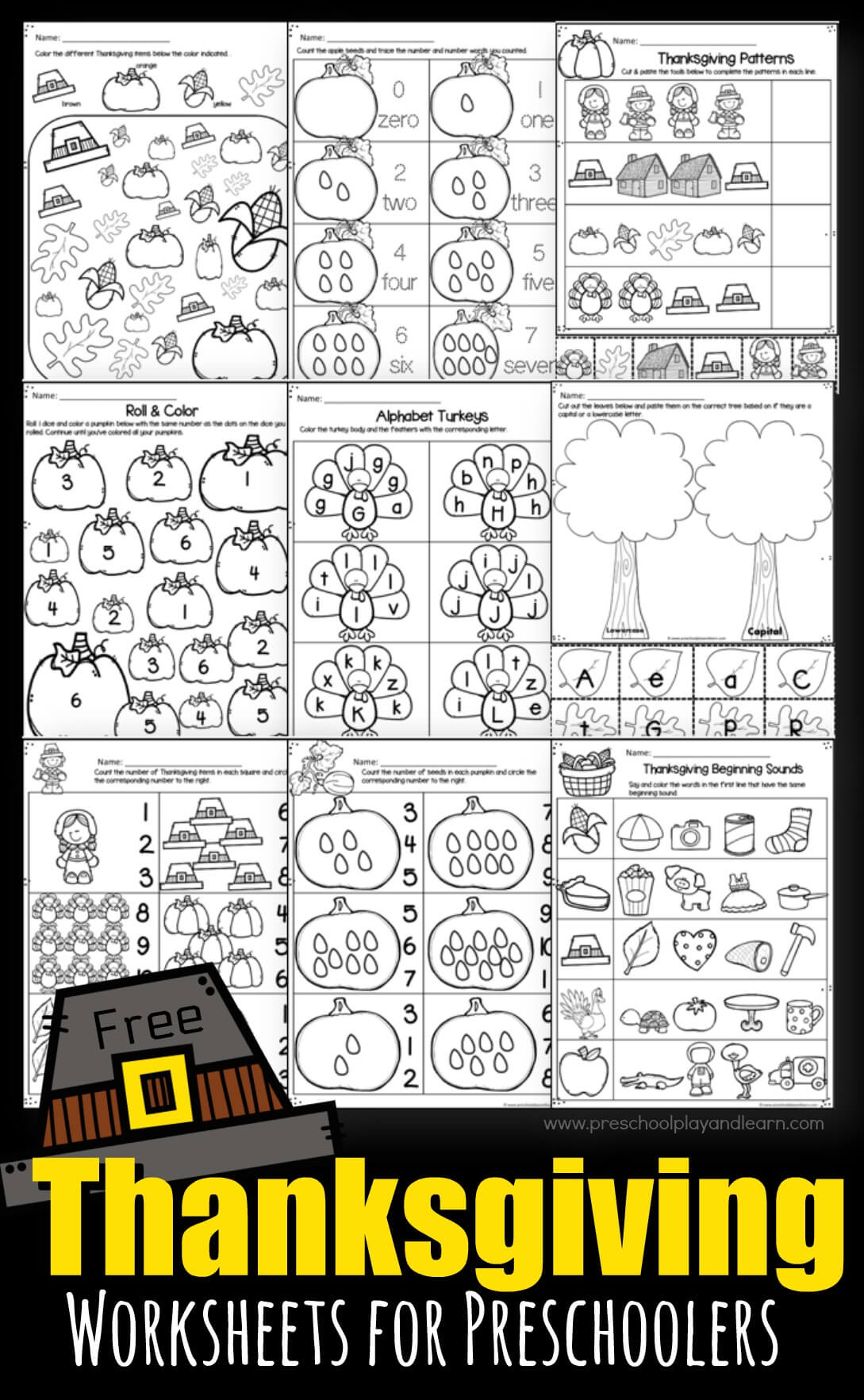 Free Printable Thanksgiving Worksheets For Preschoolers in Super Teacher Worksheets Thanksgiving