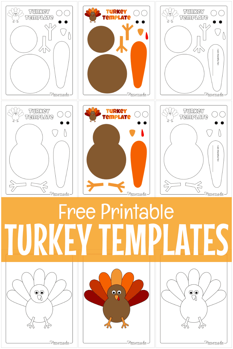Free Printable Turkey Template For Thanksgiving Crafts within Thanksgiving Turkey Worksheet