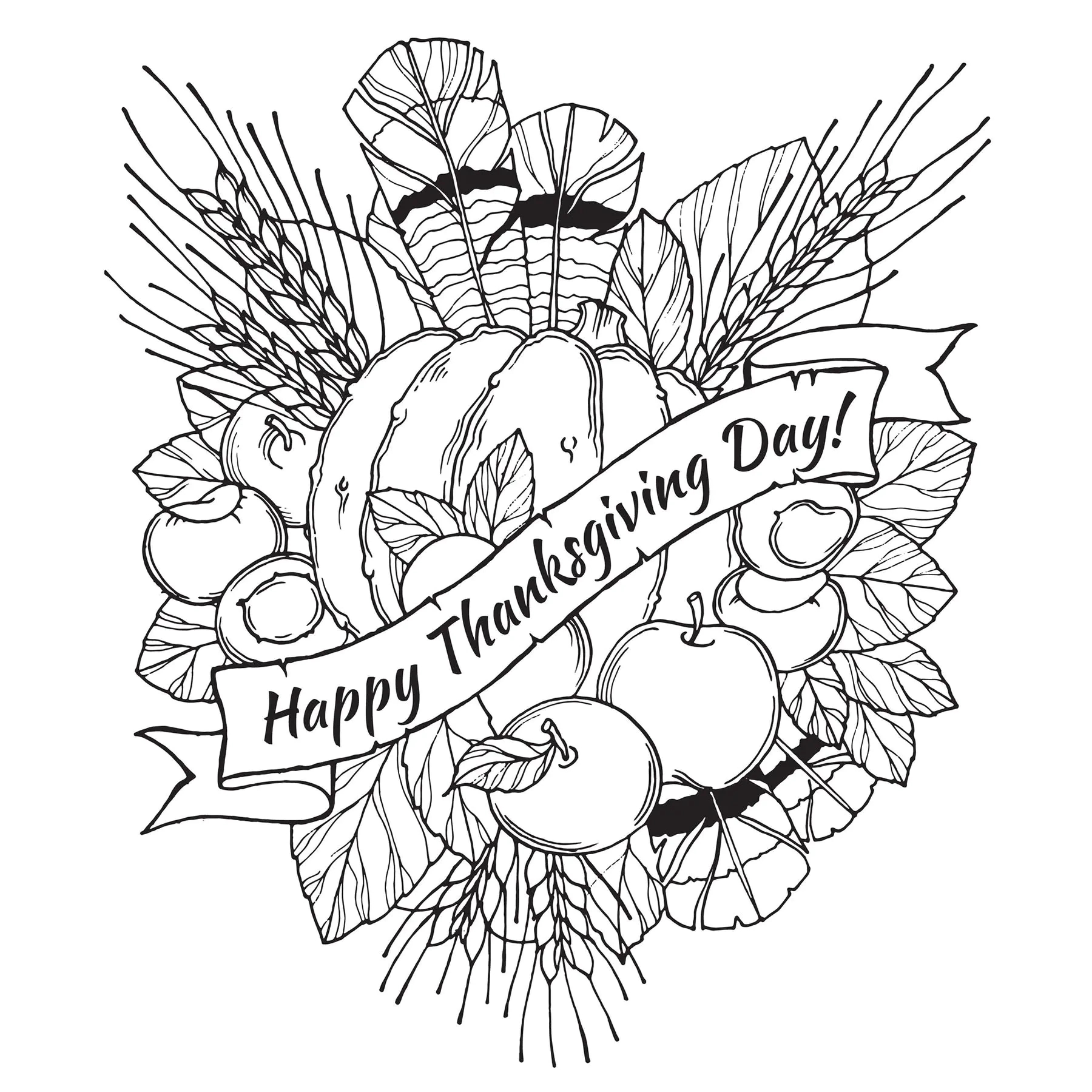 Free Thanksgiving Coloring Page To Download - Thanksgiving in Thanksgiving Coloring Worksheet