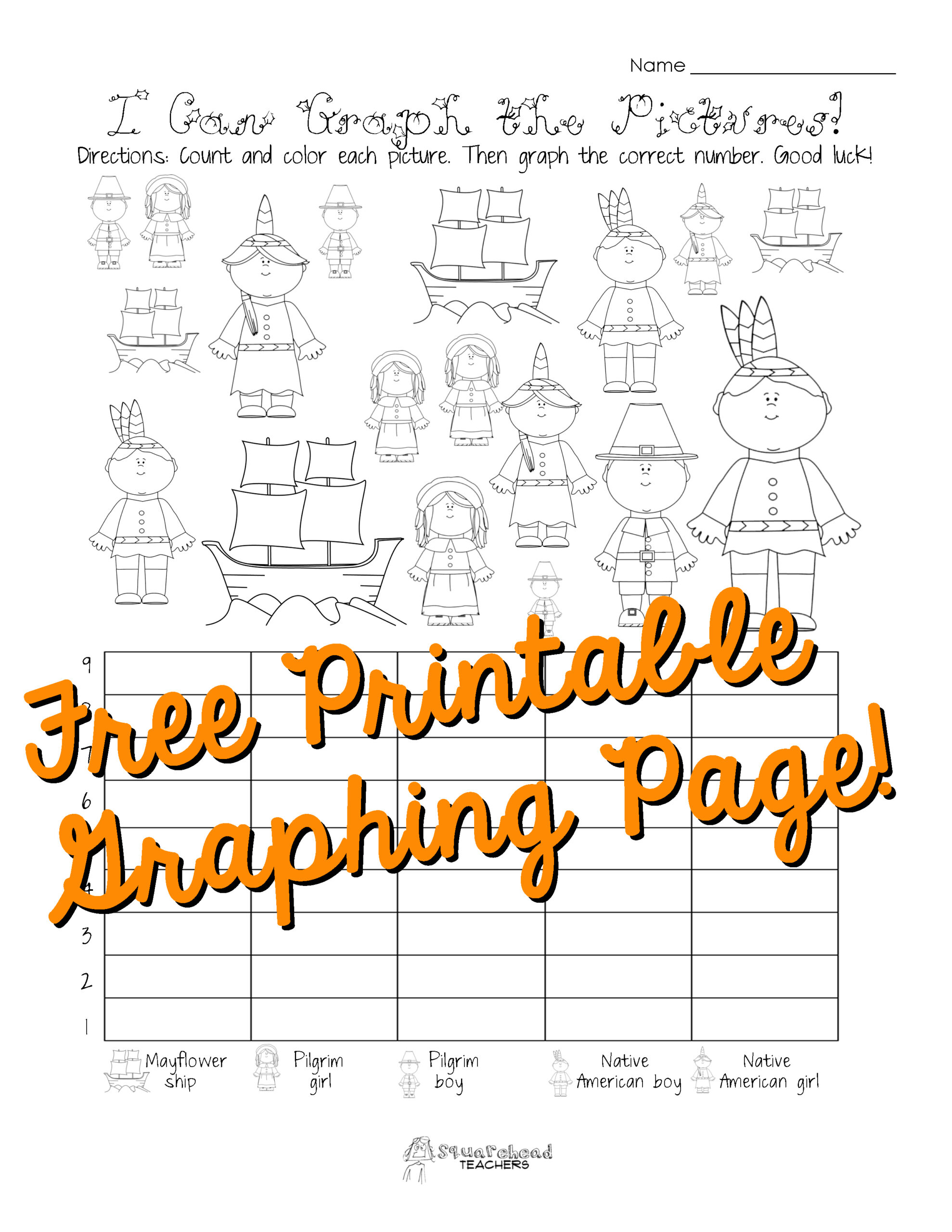 Free Thanksgiving Graphing Worksheet (Kindergarten, First Grade throughout Thanksgiving Graphing Worksheets