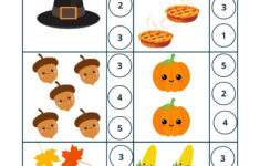Free Thanksgiving Math Activities For Preschool Kids - Academy with regard to Preschool Thanksgiving Math Worksheets