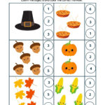 Free Thanksgiving Math Activities For Preschool Kids   Academy With Thanksgiving Counting Worksheets For Preschoolers