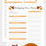 Free Thanksgiving Menu Template, Schedule + Tags | Lil' Luna Within Thanksgiving Menu Worksheet