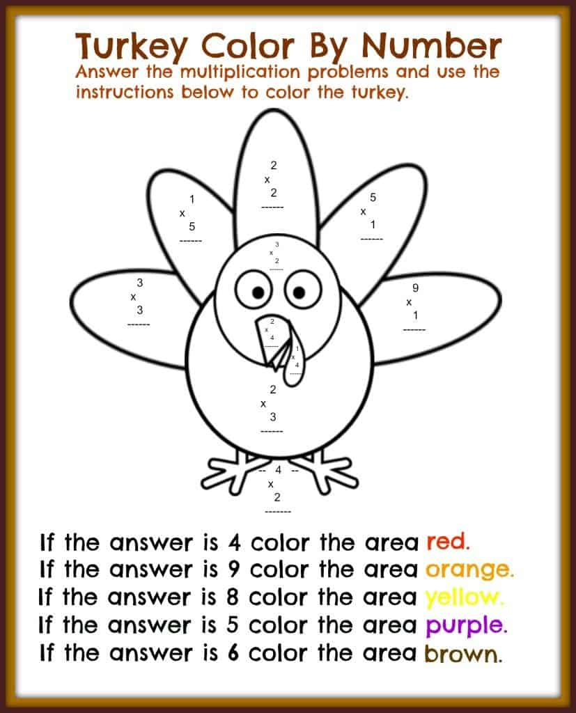 Free Thanksgiving Printable Math Worksheets - Midwest Modern Momma in Free Thanksgiving Math Worksheets