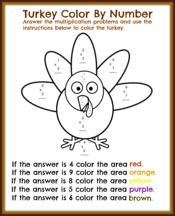Thanksgiving Free Math Worksheets
