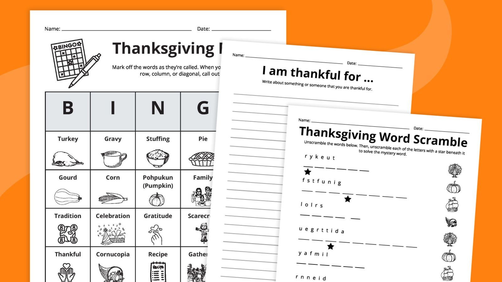 Free Thanksgiving Worksheets Bundle inside Thanksgiving Worksheets For 3rd Graders