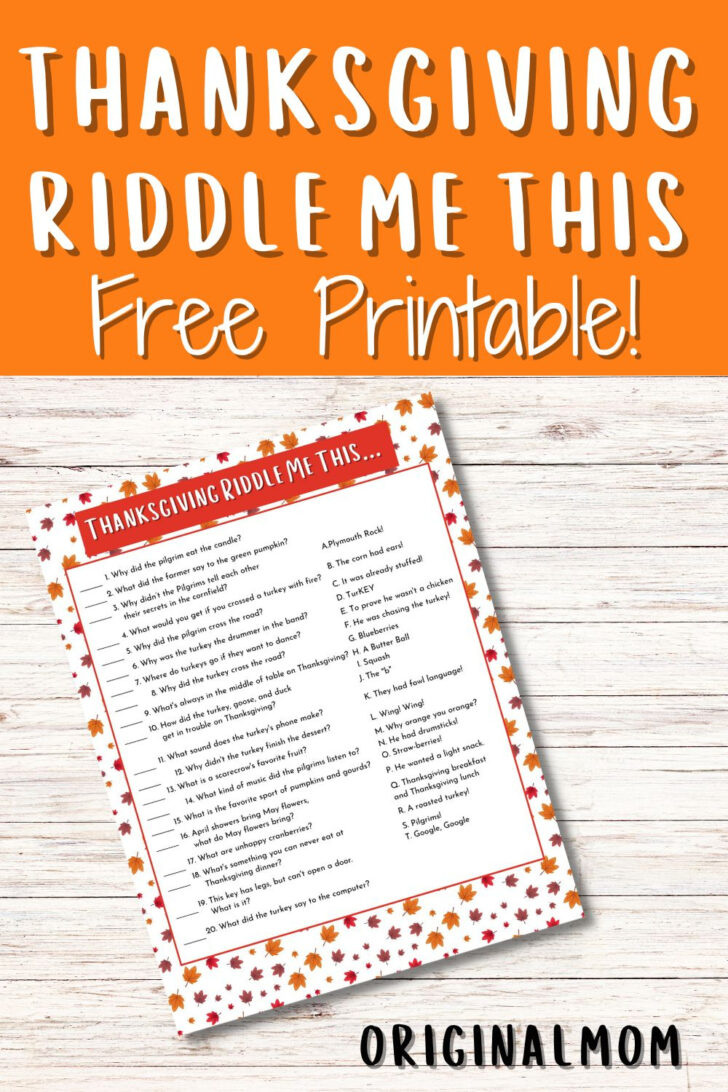 Thanksgiving Riddles Worksheets Thanksgiving Riddles Worksheets