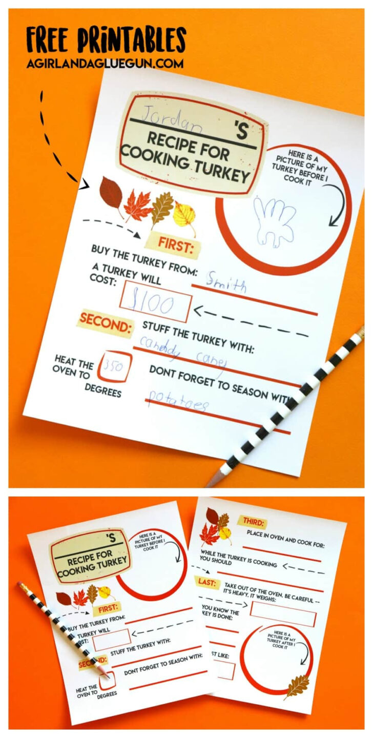 How To Cook A Thanksgiving Turkey Worksheet How To Cook A Thanksgiving Turkey Worksheet