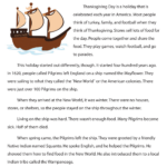Grade 5 Thanksgiving Worksheets & Printable Pertaining To The History Of Thanksgiving Worksheet