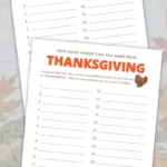 How Many Words Can You Make Out Of Thanksgiving   Free Printable With Regard To Making Words From Thanksgiving Worksheet