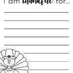 I Am Thankful For' Printables   10 Unique Worksheets | Printabulls Within Thanksgiving I Am Thankful For Worksheets