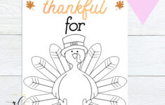 I Am Thankful For Turkey Printable, Kids Thanksgiving Activity, I inside Thanksgiving I Am Thankful For Worksheets