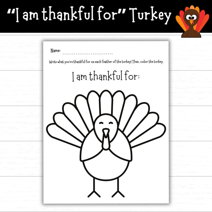 Thanksgiving What Are You Thankful For Worksheet