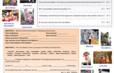 Macy'S Thanksgiving Day Parade Readi…: English Esl Worksheets Pdf throughout Macy'S Thanksgiving Day Parade Worksheet