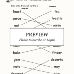 Match The Thanksgiving Anagrams   Enchanted Learning For Thanksgiving Anagrams Worksheet