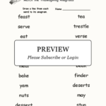 Match The Thanksgiving Anagrams   Enchanted Learning Intended For Thanksgiving Anagrams Worksheet Answers