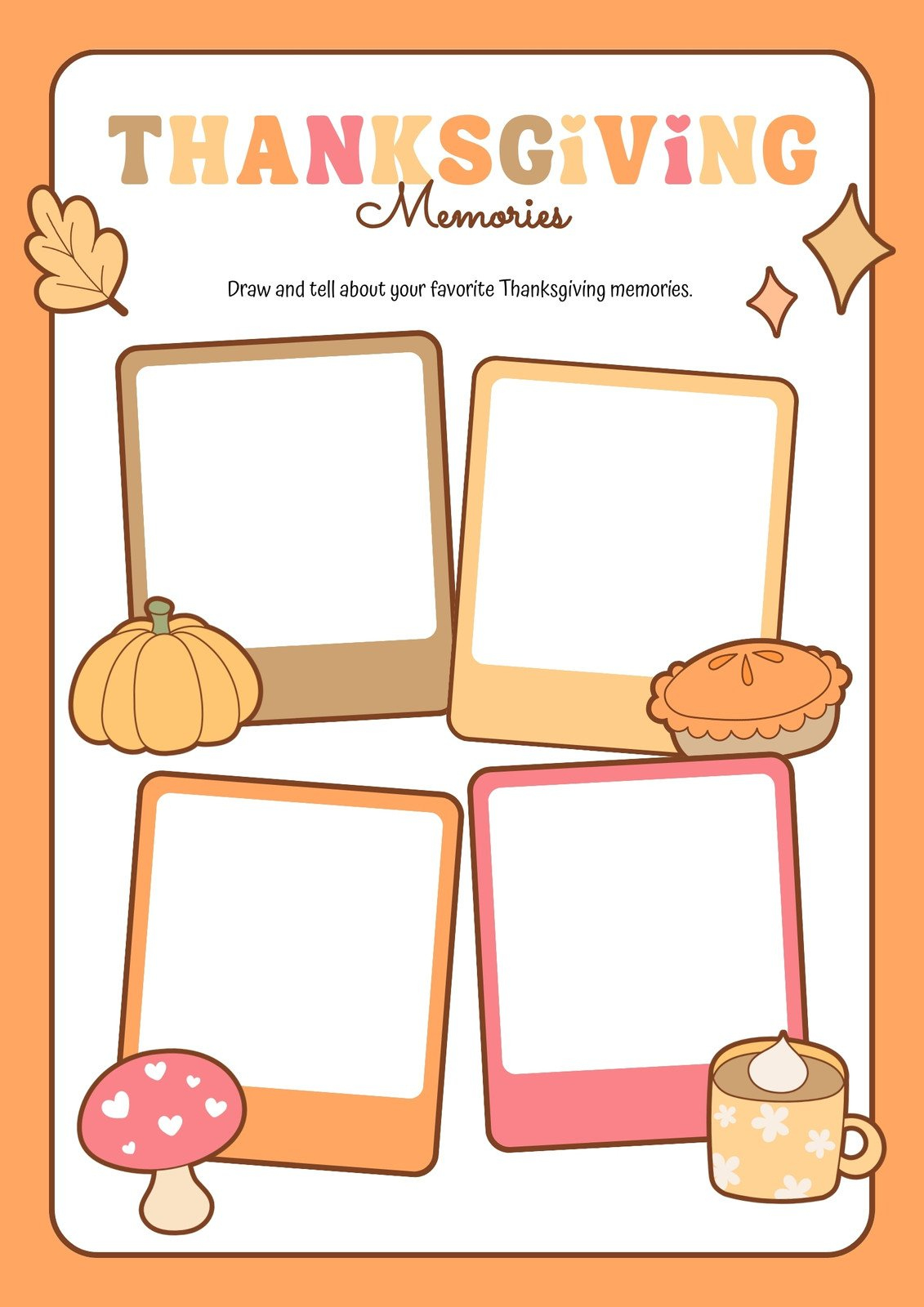 Page 4 - Free Printable Thanksgiving Worksheet Templates | Canva with Thanksgiving Favorites Worksheet