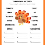 Page 6   Free Printable Thanksgiving Worksheet Templates | Canva Intended For Thanksgiving Abc Order Worksheets