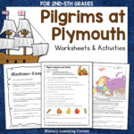 Pilgrims At Plymouth Thanksgiving Worksheets For 2Nd 5Th Graders Pertaining To Thanksgiving Worksheet 5th Grade