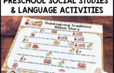 Preschool Thanksgiving Social Studies And Language Activities with regard to Thanksgiving Social Studies Worksheets