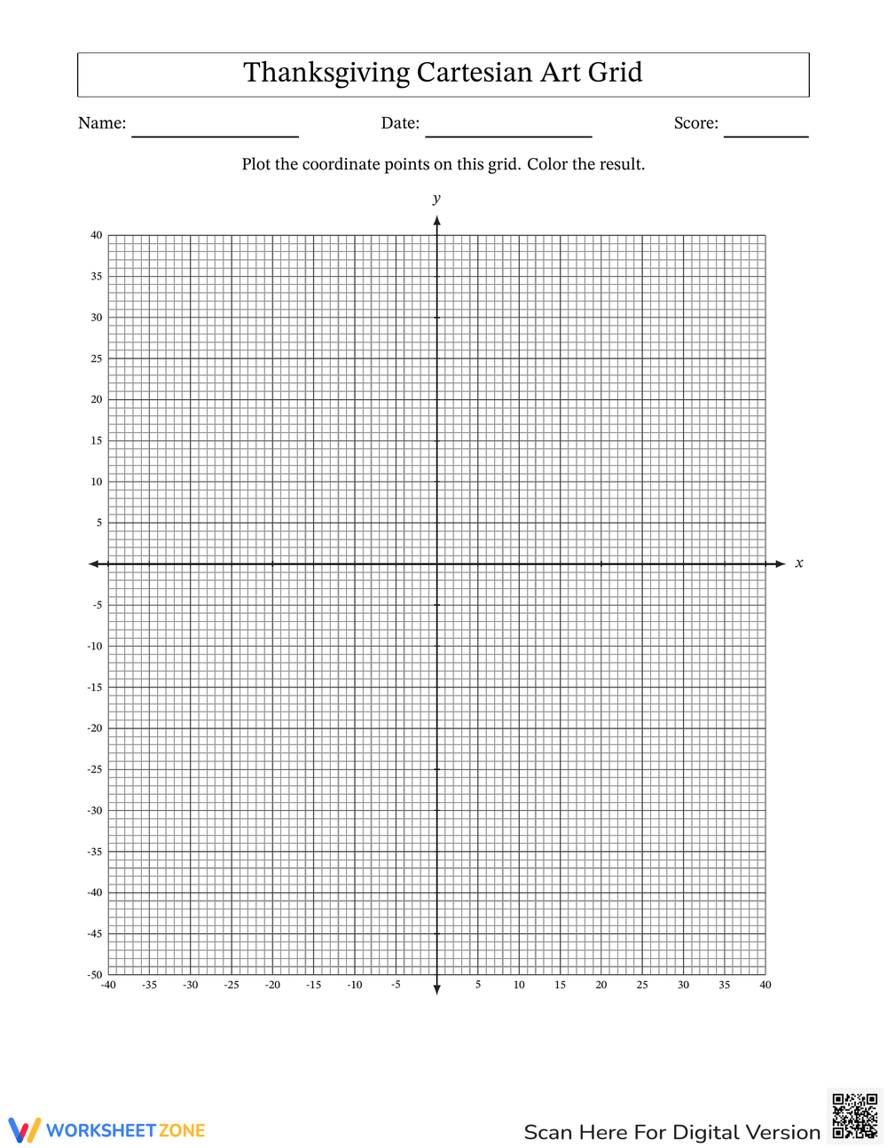 Printable Grade 4 Thanksgiving Plotting Point Worksheets Worksheets within Plotting Points Thanksgiving Worksheet