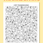 Printable I Spy Thanksgiving Game   Chevron Lemon Regarding Thanksgiving I Spy Worksheets