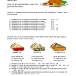 Printable Thanksgiving Fraction Worksheets Worksheets With Regard To Thanksgiving Fractions Worksheets