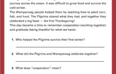 Printable Thanksgiving History Worksheets throughout The Real Story of Thanksgiving History Channel Worksheet