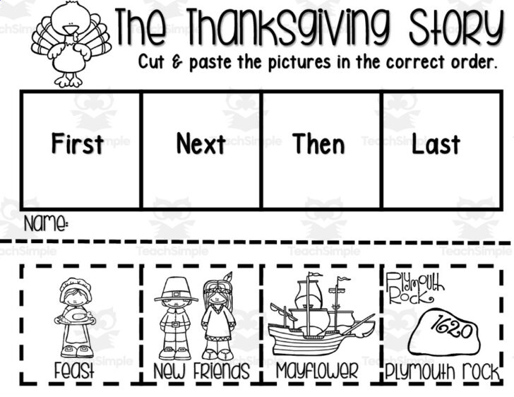 The First Thanksgiving Worksheets