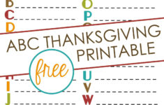 Thankful Abcs Printable Is Perfect For Thanksgiving! - Written Reality intended for Thanksgiving Abc Worksheets