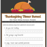 Thanksgiving 1St Grade Editing Printable   Gym Craft Laundry With Thanksgiving Editing Worksheet
