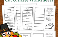 Thanksgiving Abc Order Cut And Paste Worksheets - Mamas Learning within Thanksgiving ABC Worksheets