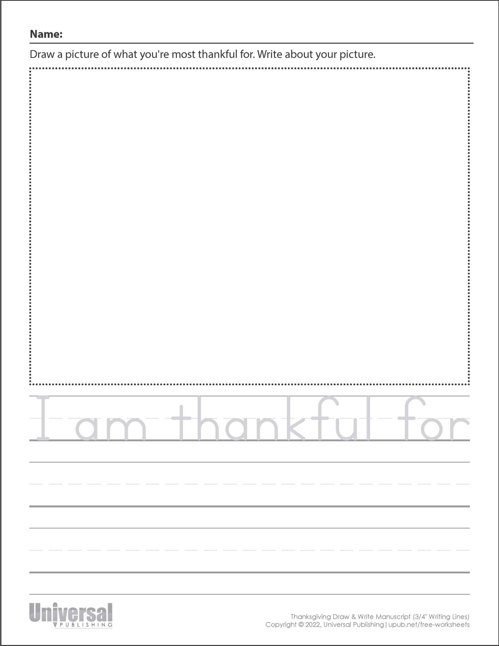 Thanksgiving Activities | Free Printables - Universal Publishing for Thanksgiving Writing Worksheets Free