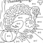 Thanksgiving Addition Coloring Worksheets Intended For Math Coloring Worksheets Thanksgiving