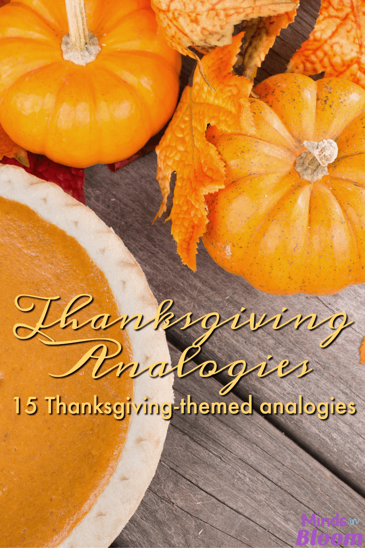 Thanksgiving Analogies - Minds In Bloom regarding Thanksgiving Analogies Worksheet Answer Key