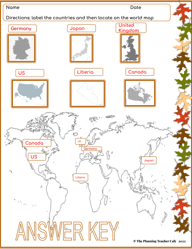 Thanksgiving Around The World - Classful regarding Thanksgiving Around The World Worksheet