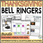 Thanksgiving Bell Ringer Activity Bundle With Sentence Writing Throughout Thanksgiving Sequencing Worksheets