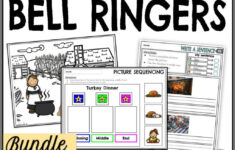 Thanksgiving Bell Ringer Activity Bundle With Sentence Writing with regard to Thanksgiving Sequencing Worksheet