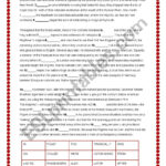 Thanksgiving Cloze Text   Esl Worksheetalaniss Intended For Thanksgiving Cloze Worksheets