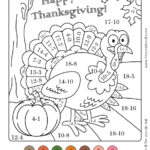 Thanksgiving Color By Numbers Subtraction   Tim'S Printables With Regard To Thanksgiving Subtraction Worksheets